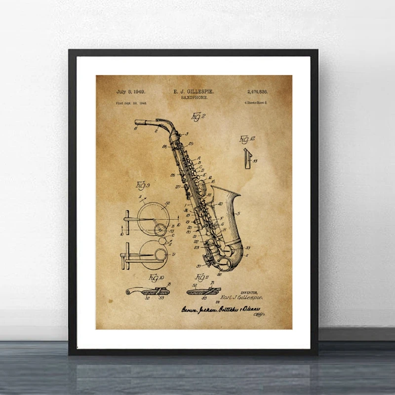 Saxophone-Art-Blueprint-Canvas-Painting-Saxophone-Player-Gifts-Saxophone-Patent-Vintage-Poster-Prints-Music-Wall-Art (1) - 副本