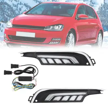 

Daytime Light White Light Sunlight High Seven-day Traffic Lights Special Refitted Light Guide LED Fog Lamp for Volkswagen 7