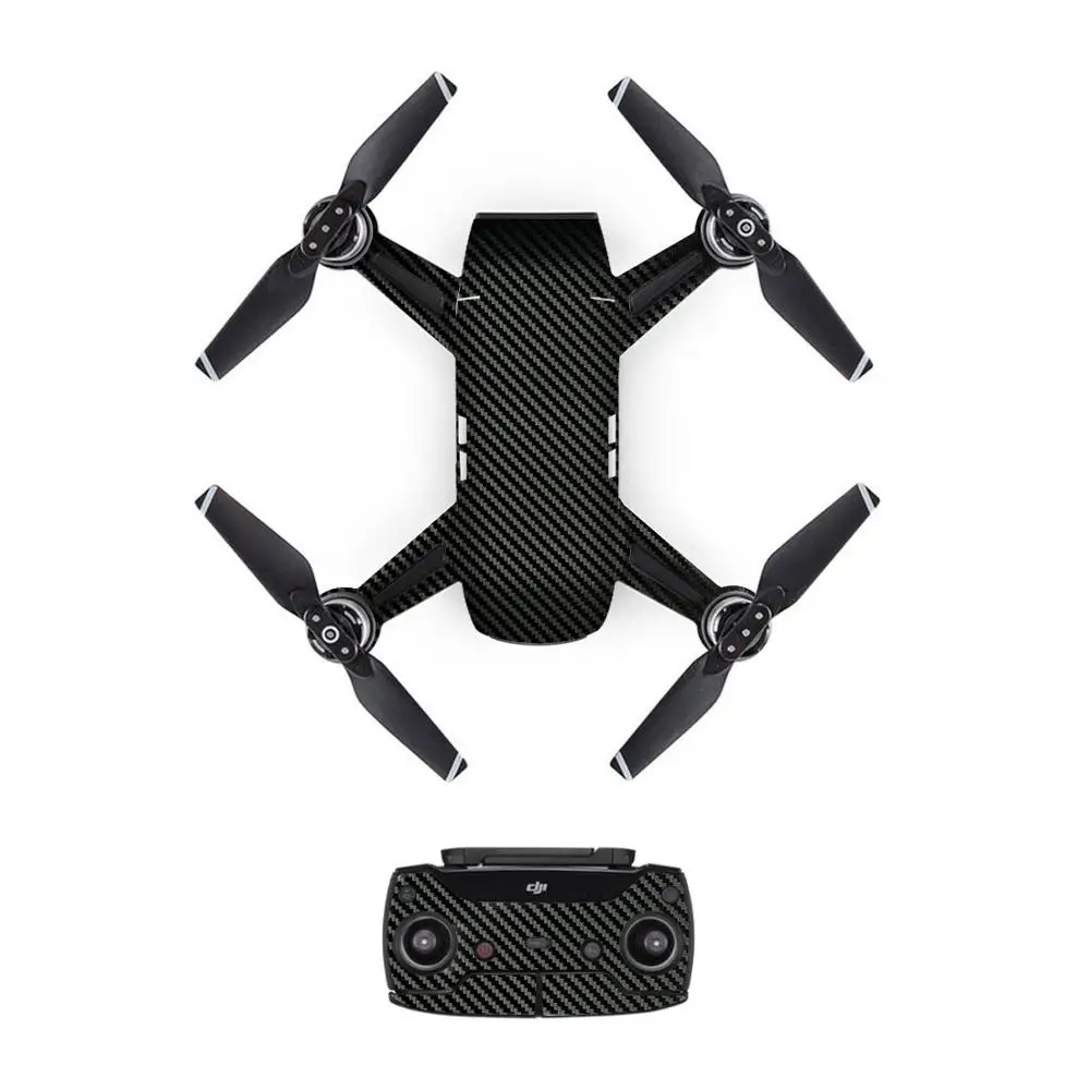 YSDJS0004 Аксессуары Dji Spark, наклейки из углеродного волокна наклейка для дрона DJI Spark Kit-включает в себя Дрон, контроллер и 3 аккумулятора - Цвет: YSDJS0004