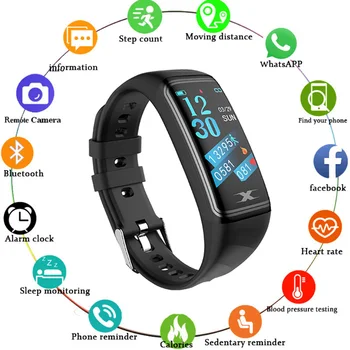 

2020 Hot Sell V30 Smart Bracelet Pressure Health Measurement Intelligent watch with Fitness Smart Watch Blood Smartband Wrist