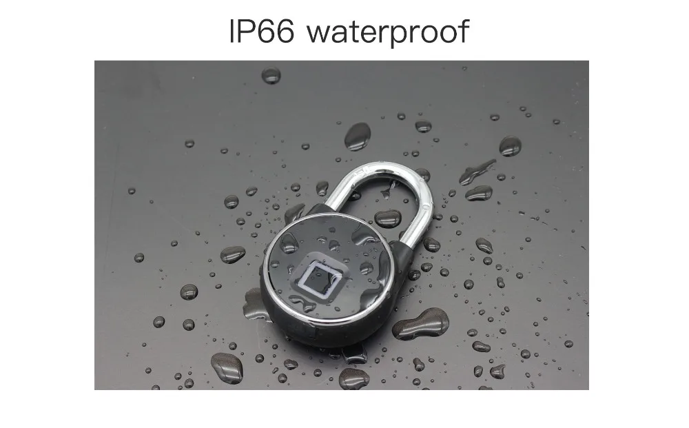 Bluetooth Keyless Fingerprint Lock Waterproof APP / Fingerprint Unlock Anti-Theft Security Padlock Door Luggage Case Lock