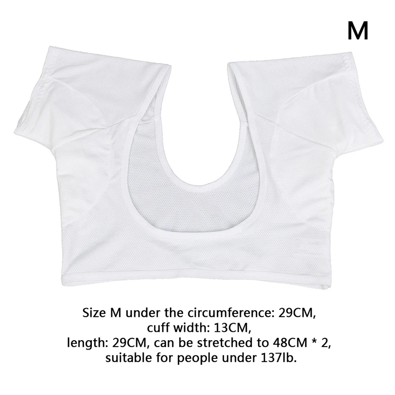 1 Pcs T-shirt Shape Sweat Pads Reusable Washable Underarm Armpit Sweat Pads Perfume Absorbing Size M/L underarm sweat pads