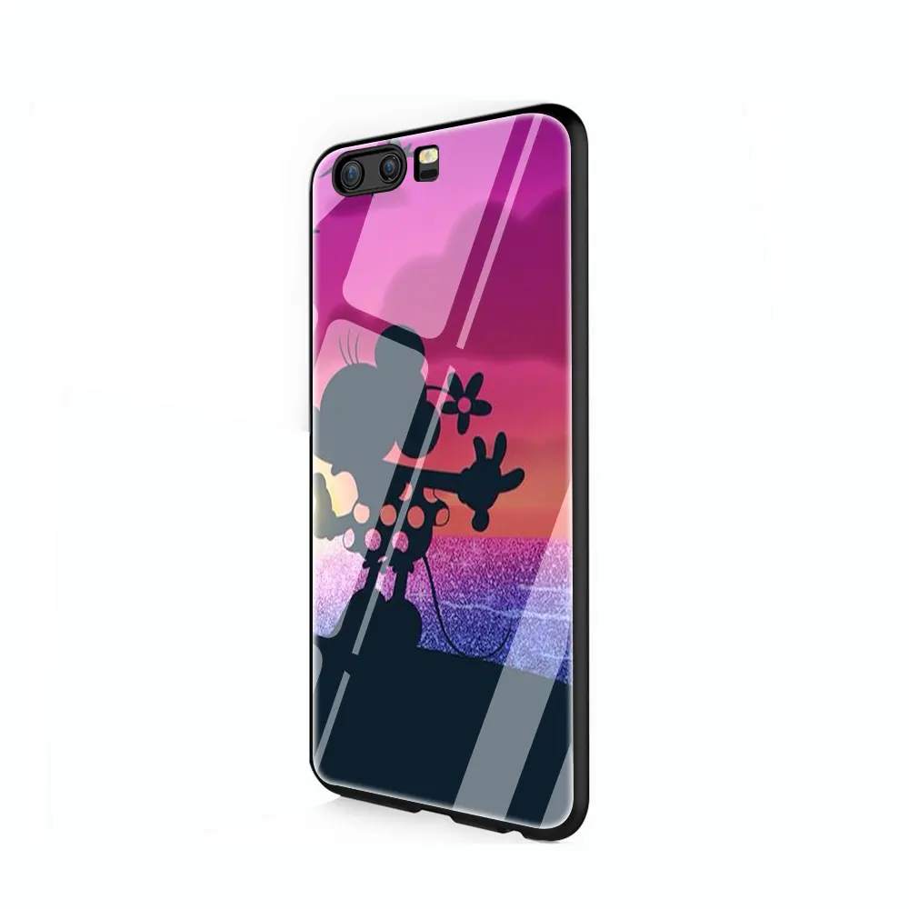 G2 EWAU beauty целующийся Микки чехол из закаленного стекла для телефона для huawei P10 P20 P30 mate 20 Lite pro P Smart Y6 Y9 Honor 8X9 10 - Цвет: G2