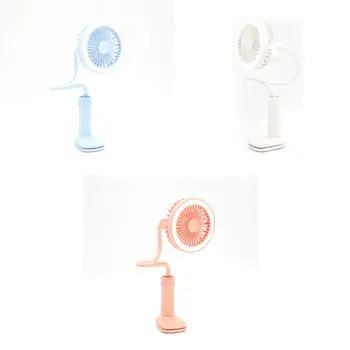 

Mini Mini Portable USB Charging Fan 360 Degree Rotation Handheld Clip Clamp Cooling Fan Cooler with LED Light 2 Speed Adjustable