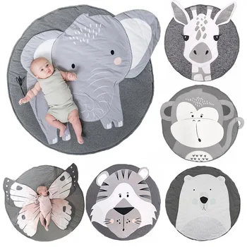 

Baby Play Mat Pad Cotton Newborn Infant Crawling Blanket Animal Playmat Round Carpet Floor Rug Kids Children Room Nordic Decor