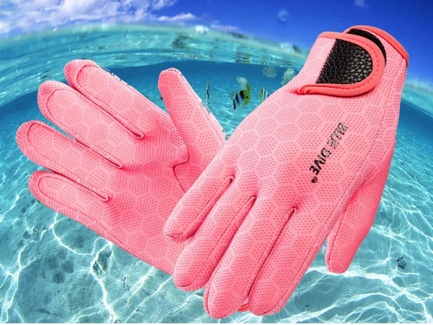 1.5mm 1 Pair Neoprene  Diving Glove Surfing Dive Gloves Skid-proof Glove❤S 