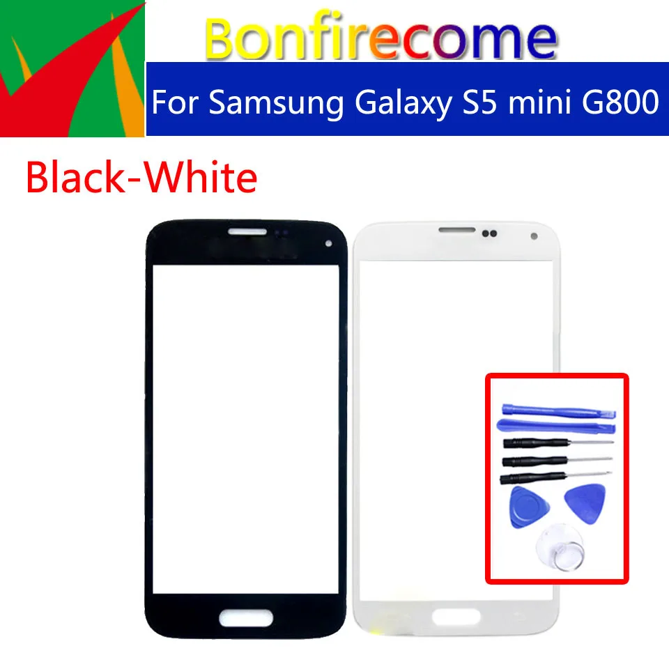 Сенсорный экран S5mini для Samsung Galaxy S5 mini G800F G800H G800 переднее внешнее стекло объектив