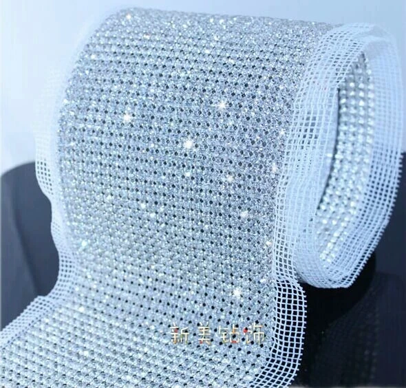 Crystal Rhinestone Mesh Fabric  Fabric Mesh Crystals Clothing - Rhinestones  - Aliexpress