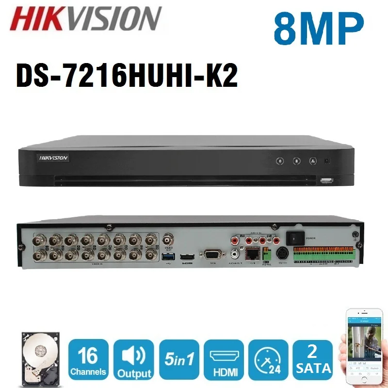 Hikvision английский 16CH DVR видеонаблюдения с 15 шт. 5MP 4 в 1 камера Крытый ночное видение CCTV системы безопасности наборы