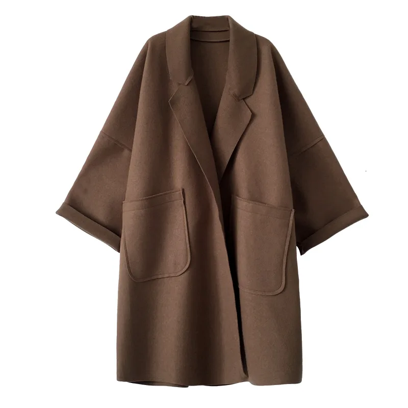 SuperAen модное женское Шерстяное Пальто новое осеннее и зимнее женское Шерстяное Пальто в Корейском стиле однотонная модная женская одежда