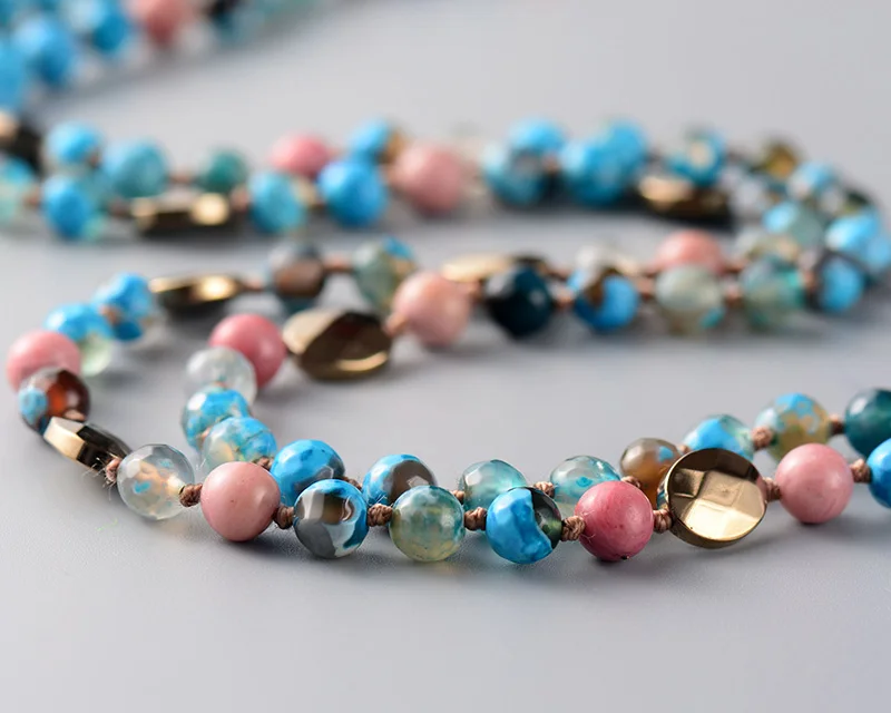 Женское ожерелье ручной работы с подвеской в стиле бохо|natural stone|women necklacenecklace women |