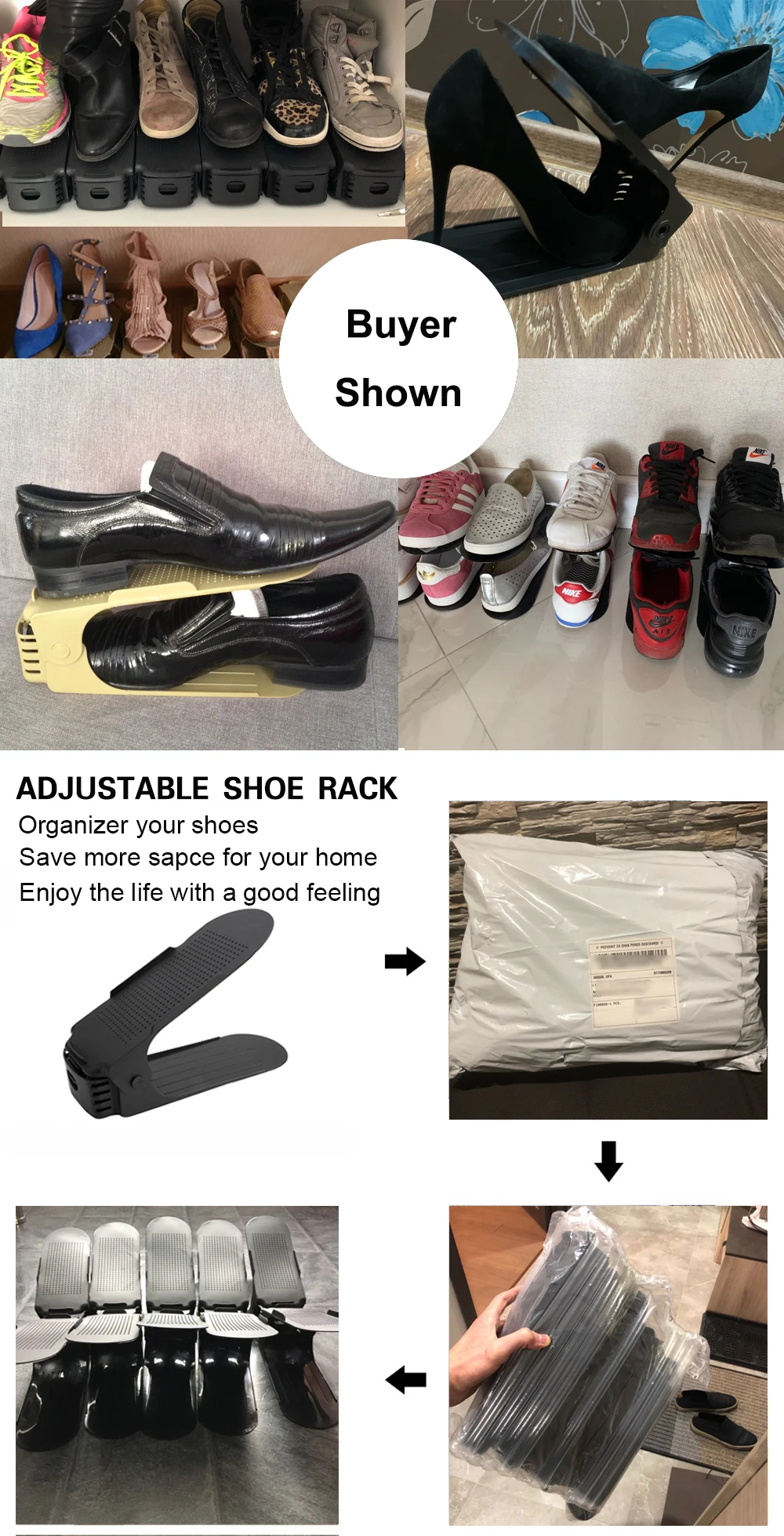 buyer shown shoe rack