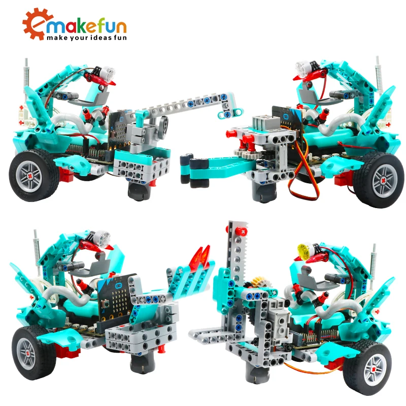 

Programable Robotics Learning Kit Smart Robot Car for Microbit for Legoly Technic Excavator APP RC Block Educational Toy for Kid