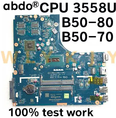 100% протестированная материнская плата для ноутбука Lenovo B50-70 B50-80 ZIWB2/ZIWB3/ZIWE1 LA-B091P SR1E8
