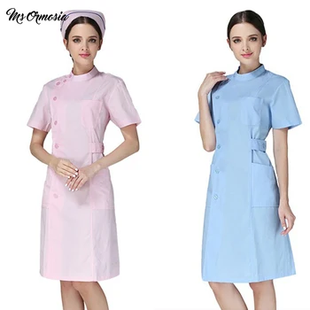 

medical uniforms Hospital Lab Coat Korea Style Women Hospital Medical Scrub Clothes Uniform Breathable women work wear blouses