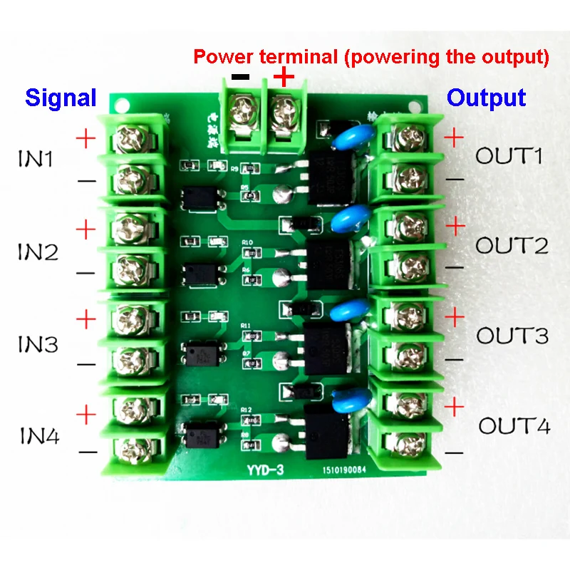 

4-channel MOS FET electronic switch control board pulse trigger switch module DC control