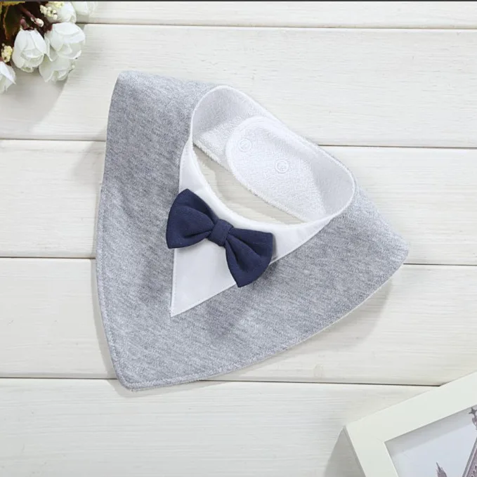 Children Bib Baby Saliva Drooling Towel Cotton Waterproof Gentleman Bow Tie Triangle Scarf Baby Stuff (5)