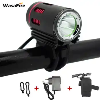 

WasaFire XM-l2 LED Bike Front Light 4 Modes Rechargeable Bicycle Headlight 8.4V 18650 Battery Cycling Head Lamp + Charger