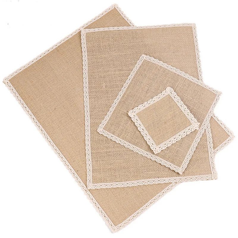 

Creative Jute Coaster for Bowl Mats, Placemats, Cloth Art Photo Props, Coffee Cup Mats, Family Wedding Party Household Items