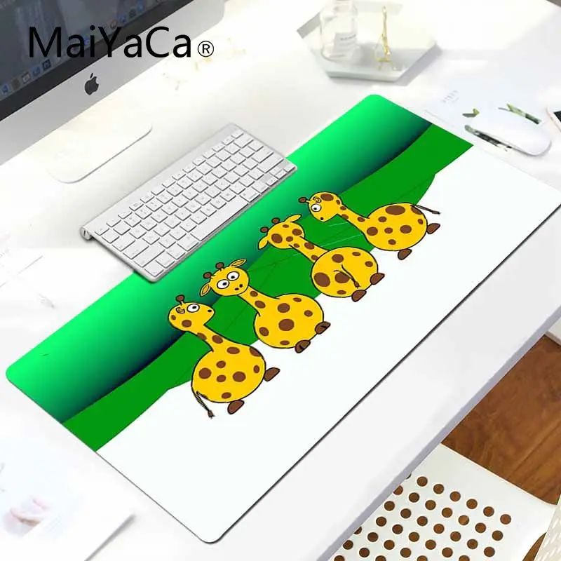 LockEdge 30x80cm MaiYaCa винтажный классный мультяшный Комфортный коврик для мыши с жирафом, игровой коврик для мыши, игровой коврик для ноутбука, коврик для мыши - Цвет: LockEdge 30x80cm