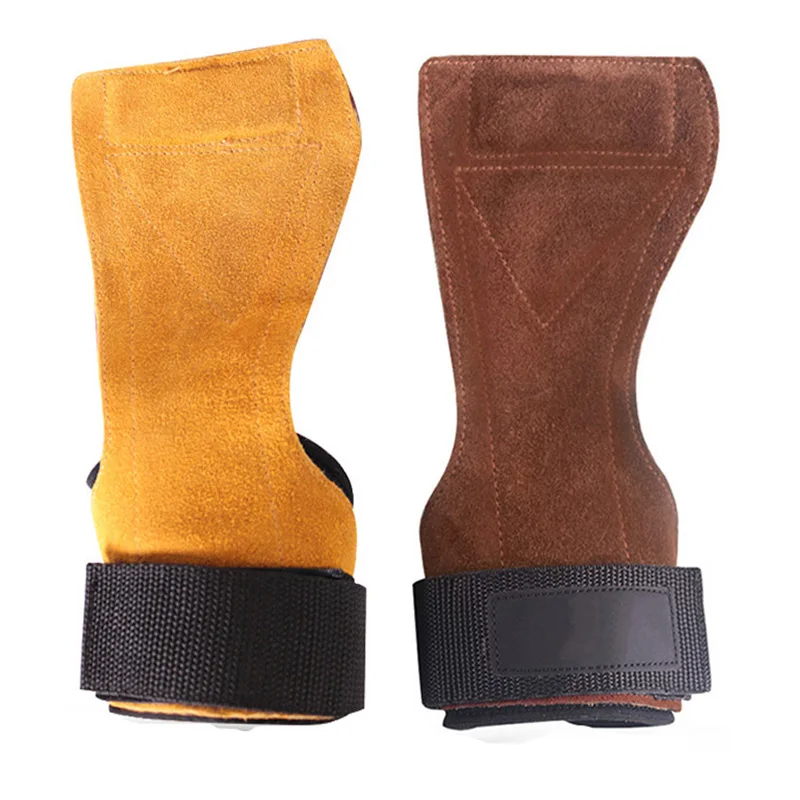 

Weight Lifting Hand Grips Cowhide Gym Fitness Gloves Palm Sports Training Protectors Crossfit Workout Bodybuilding Wrist Support