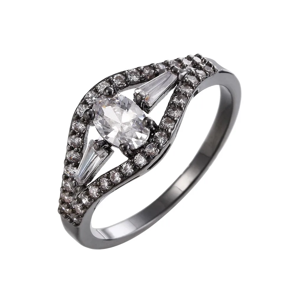Роскошное кольцо 3,5 карат с большой овальной огранкой AAA Циркон с микро проложенным CZ кольцом для женщин модное ювелирное изделие женские кольца 10 типов цветочное кольцо - Цвет основного камня: CR3140