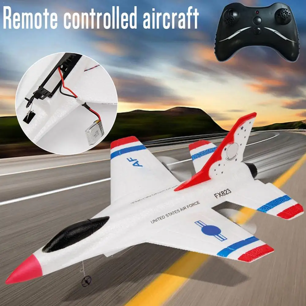 2.4G Glider RC drone F16 Fixed wing airplane Hand Throwing foam dron Electric Remote Control Outdoor Plane toys for boys F22 | Игрушки и