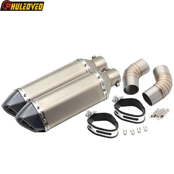 For Ducati Monster 696 796/795 2008-2014 Motorcycle Exhaust System Mid Link Pipe Escape Moto Muffler Left Right Side