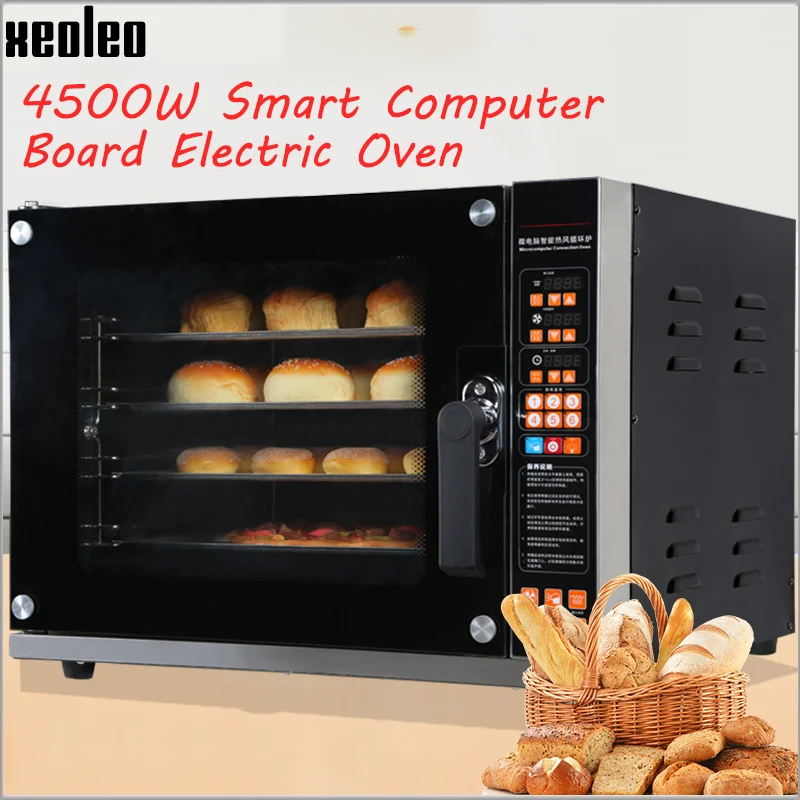 XEOLEO forno a convezione forno elettrico forno per il pane attrezzatura da forno  con funzione di spruzzo Timer digitale riscaldamento superiore 4500W|Forni|  - AliExpress
