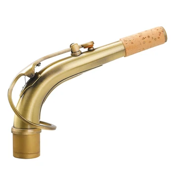 

ELOS-Eb Alto Saxophone Neck Brass Material Sax Bend Neck Head Joint 24.5mm Saxophone Accessory,Green Copper Color