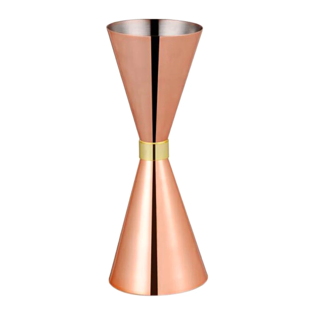 30 45ml Rose Gold Нержавеющая сталь Jigger напиток Спирит рюмка мерная чашка коктейль вино бар инструменты - Цвет: 30 45ml Rose Gold