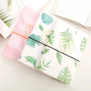 

Korea simple small fresh leaf bandage hand book student creative hard copy office learning notebook stationery