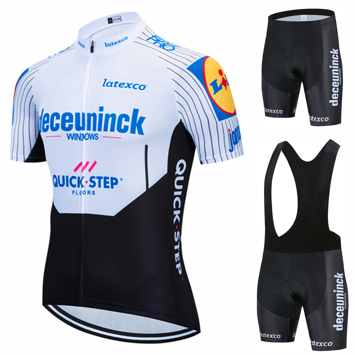 Новая велосипедная Джерси 2021 Pro Team QUICK · STEP Велоспорт Одежда MTB нагрудники шорты Мужской велосипед комплект