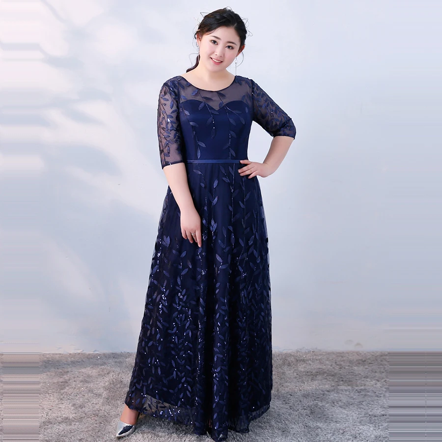 Вечерние платья с блестками и вышивкой Robe De Soiree, длина до пола, женские вечерние платья размера плюс, вечерние платья с коротким рукавом T125