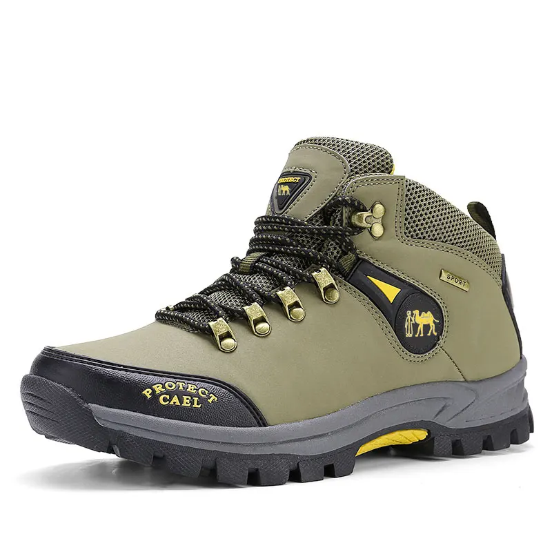 

Mid Waterproof Ankle Boot Hiking Boot-Breathable Hiking Shoes Men Trekking Shoe Outdoor Walking Waterproof Leather Trail Non-Sli