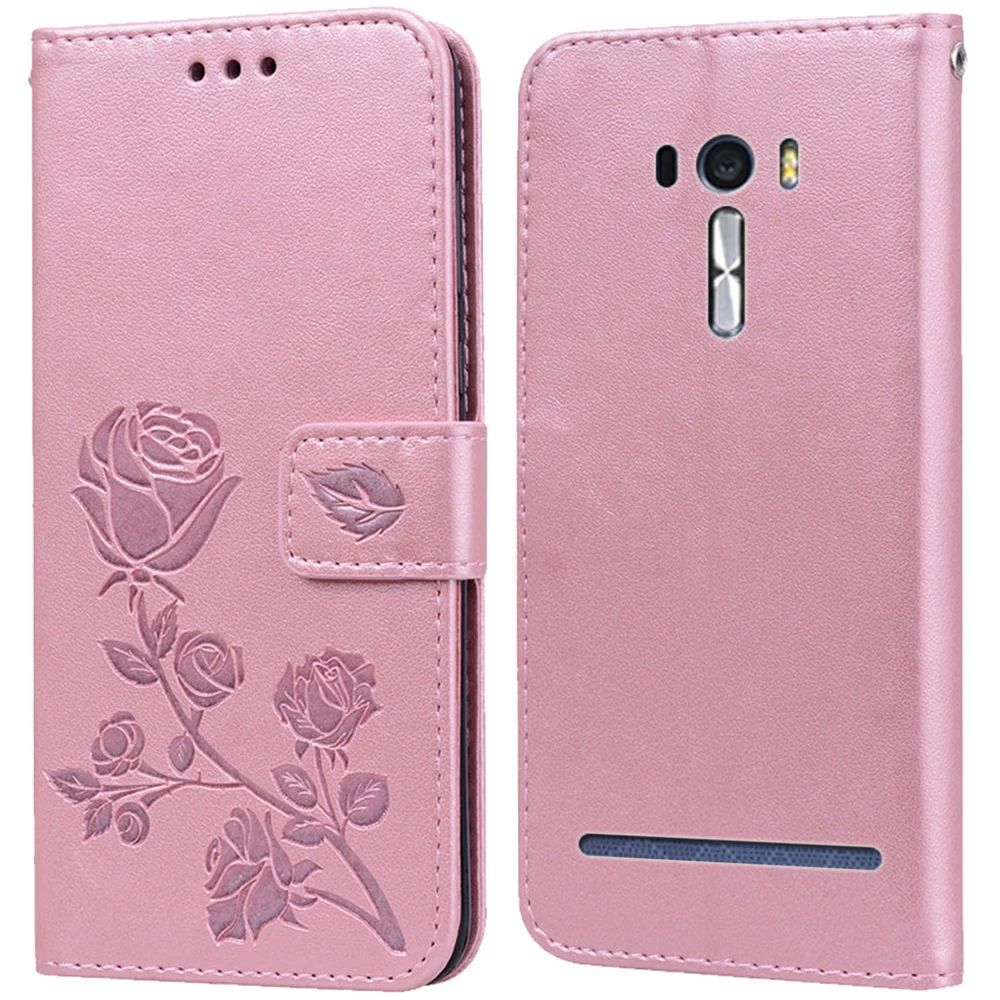 Роскошный кожаный чехол-книжка с откидной крышкой для Asus Zenfone 2 Laser ZE500KL ze500кг Z00ED
