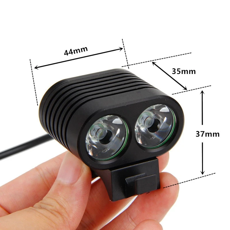 2*CREE XM-L2 Outdoor Night Riding HeadLamp Mountain Bike Front Lights 8.4V DC Rechargeable LED Bicycle Headlights + USB Output flashtorch mini