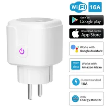 Smart Plug WiFi Socket EU/US/UK Energy Monitor Timing Function Tuya SmartLife APP Control Compatible With Alexa Google Assistant