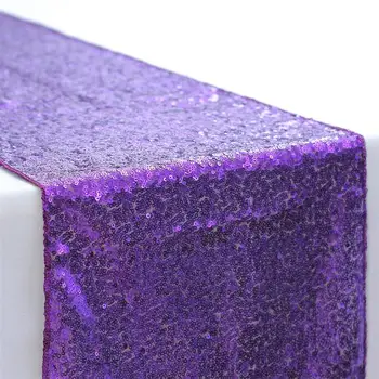 

Table Cloth Tablecloth Table Cover Nappe Paillette Wedding Party Sequined Tablecloth Pretty Decorative Table Cloth (Purple)