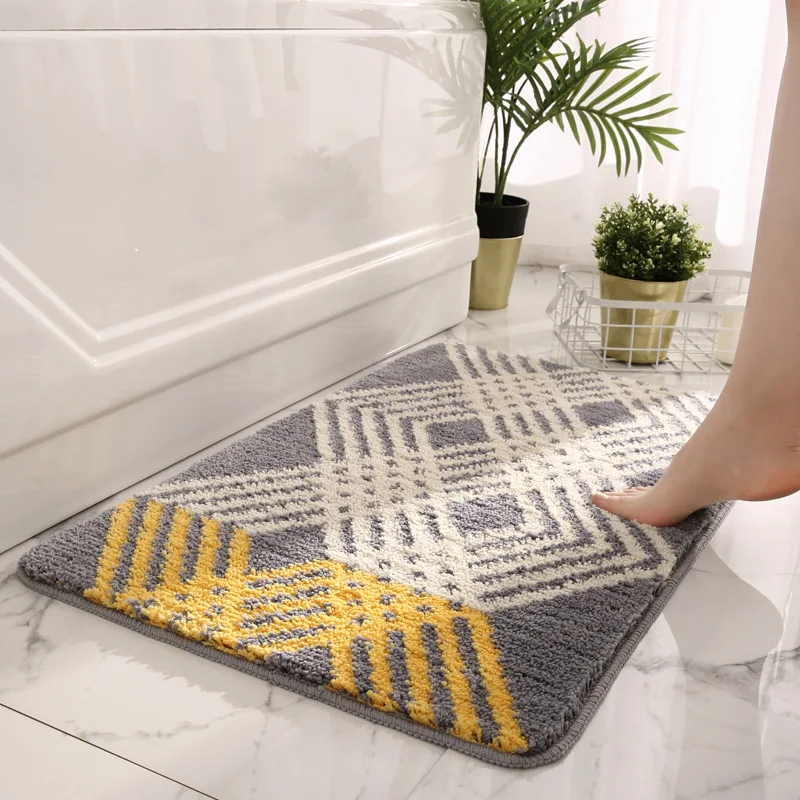 

New minimalist modern bathroom non-slip floor mats Home entrance kitchen suction door mats