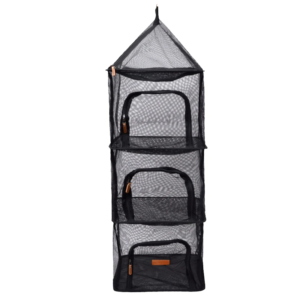 

4 Tier Picnic Dry Net Camping Organizer Foldable Food Screen Storage Meal Protection Hanging Outdoor Clothes Barbecue Bugs Repel