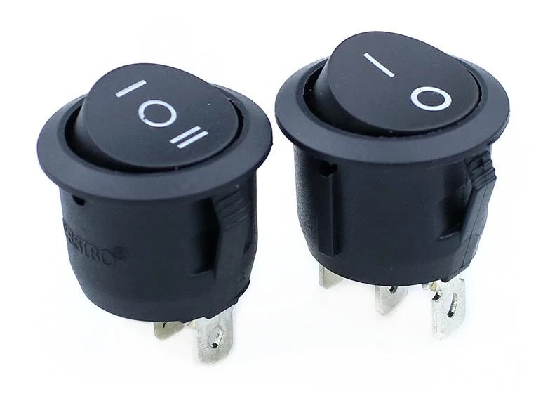 

10 Pcs x ON/OFF/ON 3 Position SPDT Round Boat Rocker Switch 6A/250V 10A/125V AC
