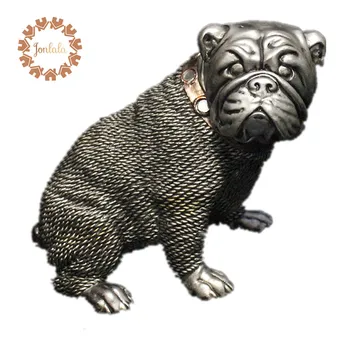 

2 PIECES/SET English Bulldog Ornaments European Pop Art Resin Craft Dog Figurine Statue Best Gift, Free Shipping