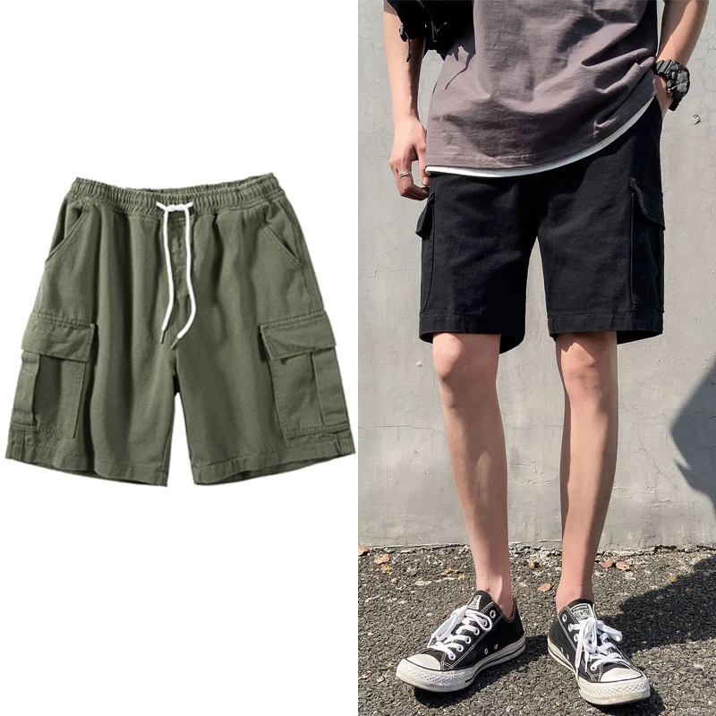 2020 men cargo shorts streetwear ribbons men's casual shorts knee length short pants men bermudas masculina 2020 men cargo shorts streetwear ribbons men's casual shorts knee length short pants men bermudas masculina