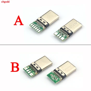 

100pcs Type C USB 3.1 Connector 12PIN Fast Charging Male Socket Plug To Solder Wire Cable PCB Board Module 56K Resistor charger