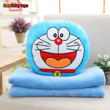 

Cute Doraemon three-in-one plush toys blanket anime robot nap blanket birthday gift for girlfriend
