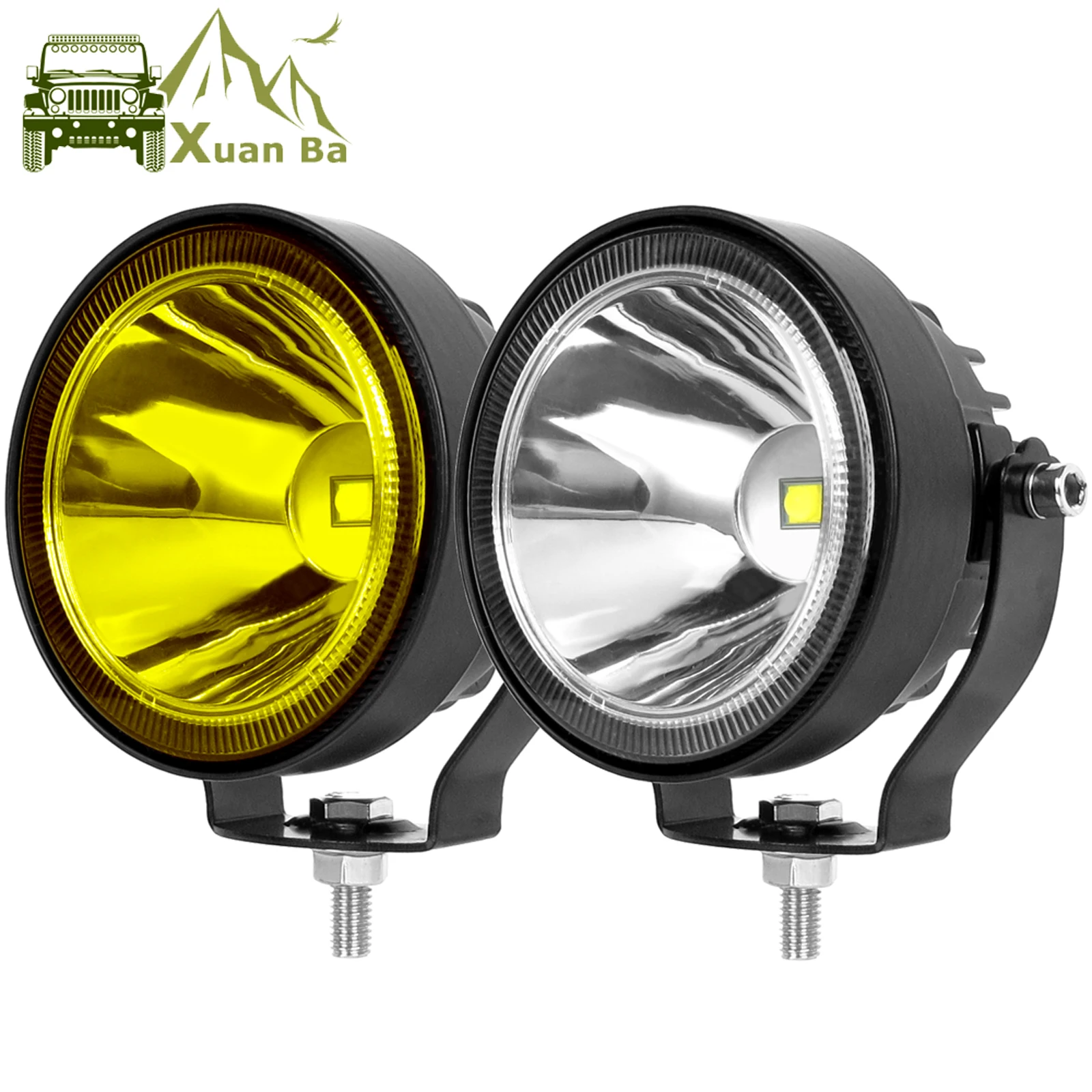 4 Inch Led Work Light Barra 12V 24V 4x4 Offroad For Motorcycle Car ATV Race Dirt Bike Pickup Truck Boat Trailer Round Fog Lights work light led light bar