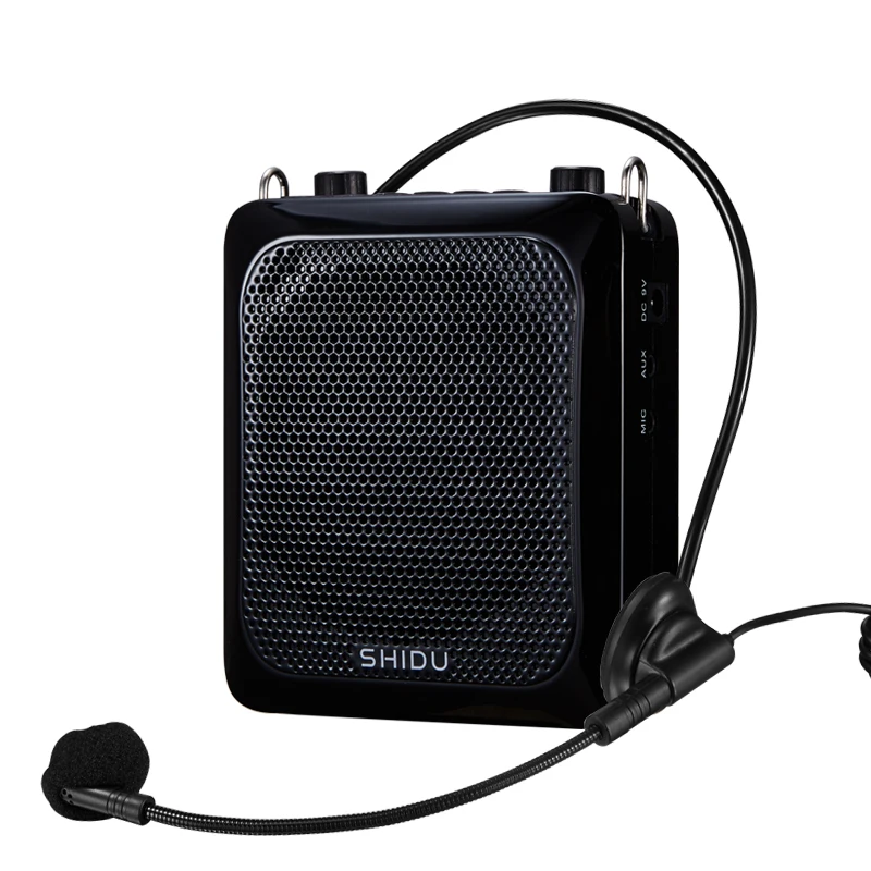 30 Вт UHF беспроводной голосовой усилитель портативный Bluetooth музыкальный плеер мегафон с микрофоном ремень Мини громкоговоритель поддержка AUX U диск USB - Цвет: Wired Megaphone
