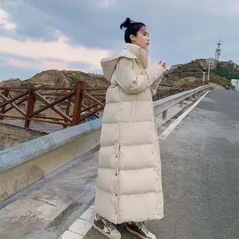 

Winter Woman Jacket Parkas Warm Thicken Down Cotton Coat Female Loose Hooded Long Winter Jacket Outerwear Casaco Feminino Q2629