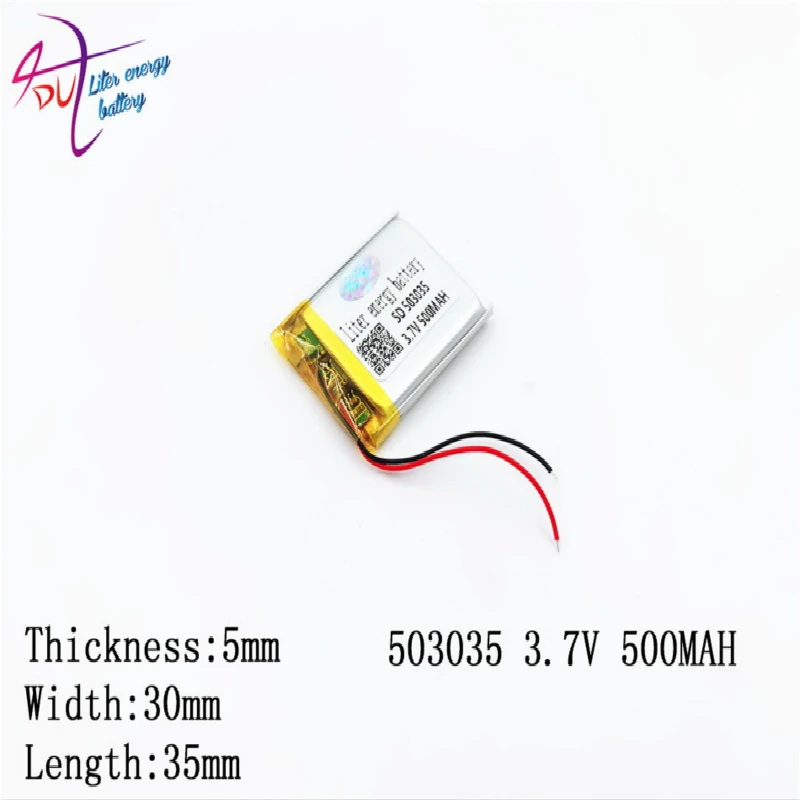 Liter energy Supply Polymer Lithium Battery 503035 500mah Lithium Polymer Battery Plus Board